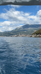 Boat journey recorded off Montenegro coast near Luštica
