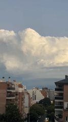 Dramatic orange clouds observed over Cordoba residential districts