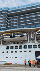 Sun Princess cruise ship docks in Bar, Montenegro