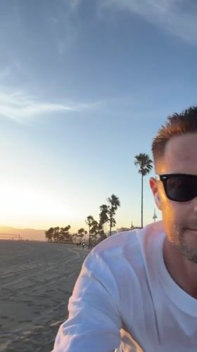 Sunset beach hang on the Los Angeles coast