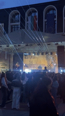 Outdoor rap concert draws crowd in Blagoevgrad, Bulgaria