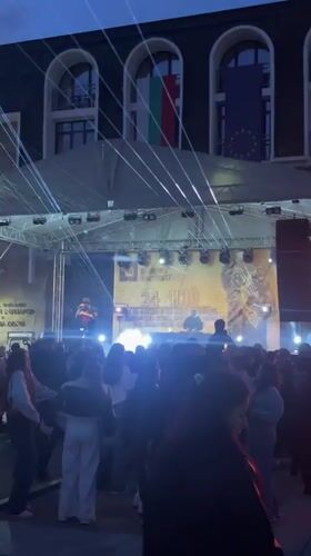 Outdoor rap concert draws crowd in Blagoevgrad, Bulgaria