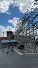 Major event staging setup underway in Yerevan's Republic Square