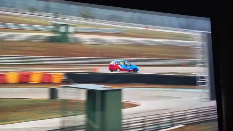 Race car testing captured at Almaty track amid winter conditions