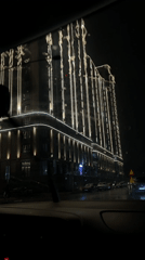 Evening documentation of illuminated residential development in Ovoshchnoy, Russia