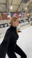 Recreational ice skating session captured at Tbilisi Sports Palace