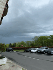 Casual moments captured in Burgas parking lot during overcast day