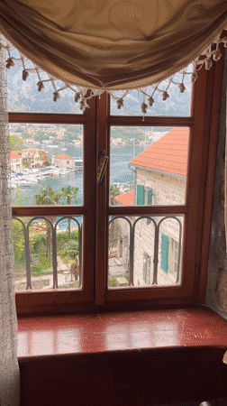 Morning scenes captured around Kotor harbor and markets