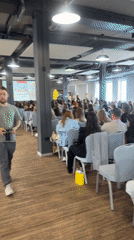 Large indoor event draws crowd in Vladivostok auditorium