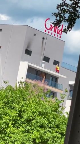 Hotel balcony scene in Varna, Bulgaria