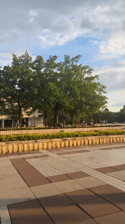 Afternoon plaza life documented near Bulgarian university campus