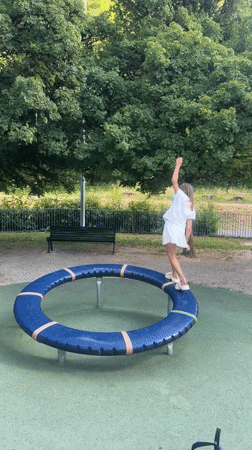 Lazy afternoon at a Saint-Claude park with kids and adults