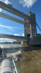 Boat ride along the Thames with Tower Bridge in view