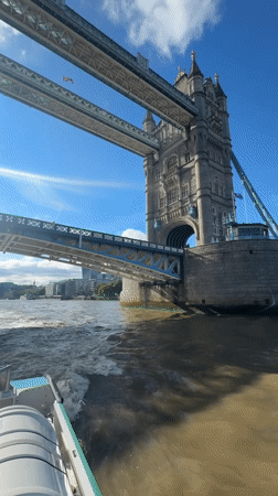 Boat ride along the Thames with Tower Bridge in view