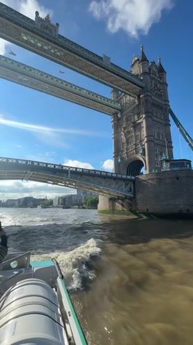 Boat ride along the Thames with Tower Bridge in view