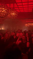 Moscow nightclub scene captured during evening DJ set