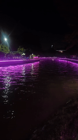 Surabaya after dark: waterfront, skyline, and street life