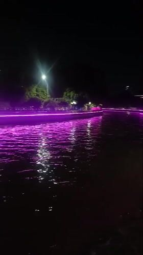 Surabaya after dark: waterfront, skyline, and street life