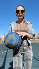 Casual Basketball Playing Captured at Outdoor Court in Reutov