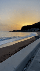 Sunset captured at Petrovac beach, Montenegro