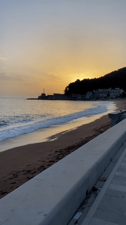 Sunset captured at Petrovac beach, Montenegro