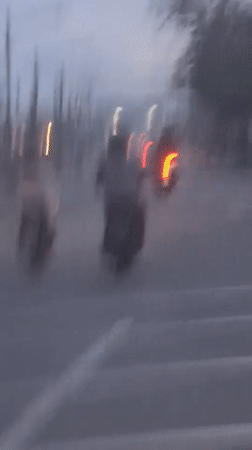 Motorcycles recorded on street in Lhokseumawe, Indonesia