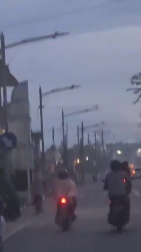 Motorcycles recorded on street in Lhokseumawe, Indonesia