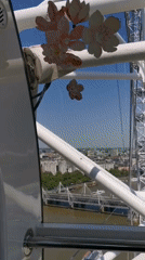 Clear skies draw sightseers to London Eye observation wheel