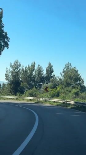 Scenic mountain road observed near Donji Katun, Montenegro