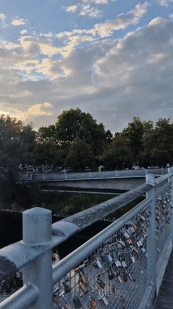 Afternoon around Ingolstadt: love locks, riverside beach, historic building