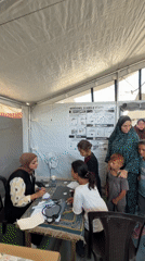 Tent-based medical clinic distributes supplies in Gaza