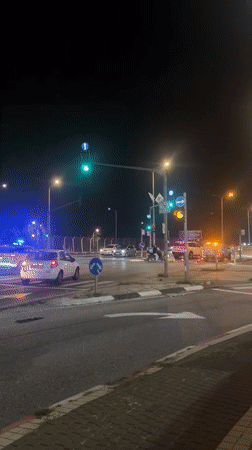 Car overturns at intersection in Kiryat Bialik, emergency responders assess