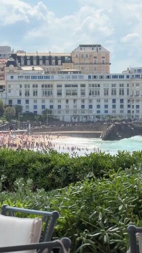 Sunny midday leisure scenes captured at Biarritz beaches and terraces