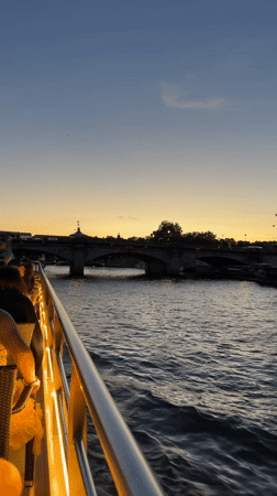 Sunset cruise on the Seine, Paris