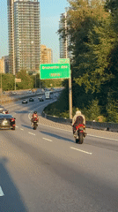 Two motorcyclists spotted on Burnaby highway near Brunette Avenue exit