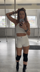Pre-session moments at a Minsk pole dancing studio