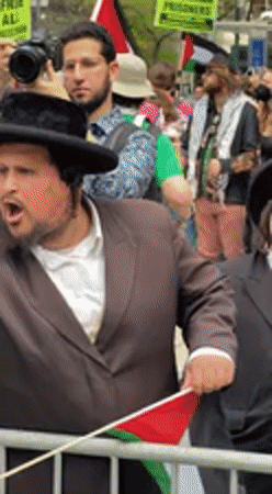 Orthodox Jewish participants join Palestinian solidarity demonstration in NYC