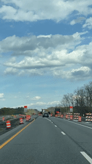 Highway construction zone observed in Glen, New York
