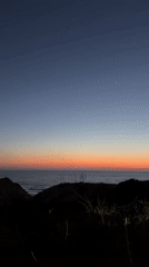 Dusk coastline captured on video in Ga'ash, Israel