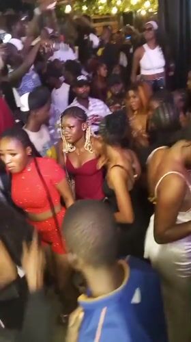 Late-night party in Lokoja with DJ sets and live drumming.
