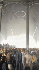 Large crowd gathers at London music venue