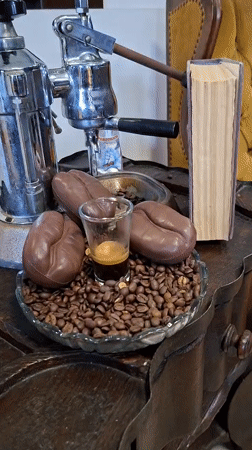 Inside a vintage-styled espresso bar in Chișinău