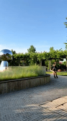 Morning park visit features chrome baby head sculptures in Krasnodar