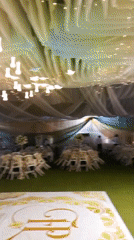 Wedding reception held in decorated venue in Jos, Nigeria