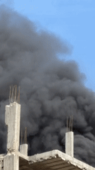 Building fire draws emergency response in Gaza City