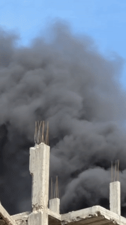 Building fire draws emergency response in Gaza City