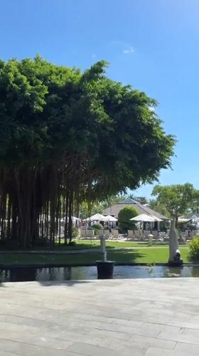 Morning scenes captured at Kuta resort and seaside restaurant