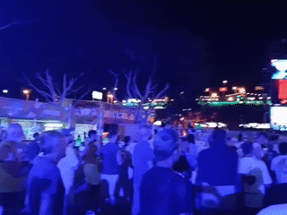 Outdoor concert festival with country displays held in Playa Del Inglés