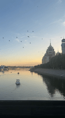 Everyday life along Astana's Ishim River waterfront