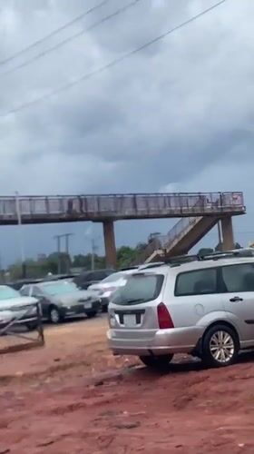 Rainy weather aftermath documented across Auchi, Nigeria parking areas
